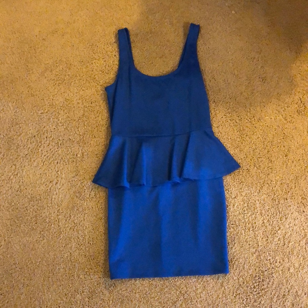 Forever 21 blue peplum dress